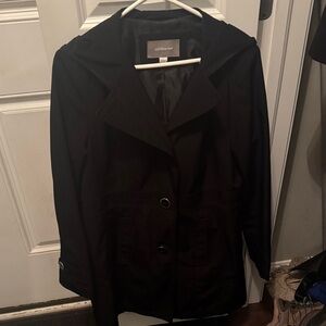 Croft & Barrow Women's Black Trench Coat